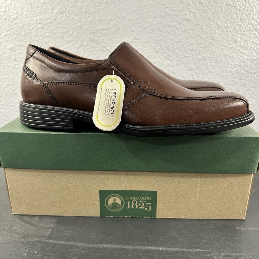 Clarks Mens Quid Felix Brown‎ Leather Slip On Dress Loafers Shoes Size 9M- NIB